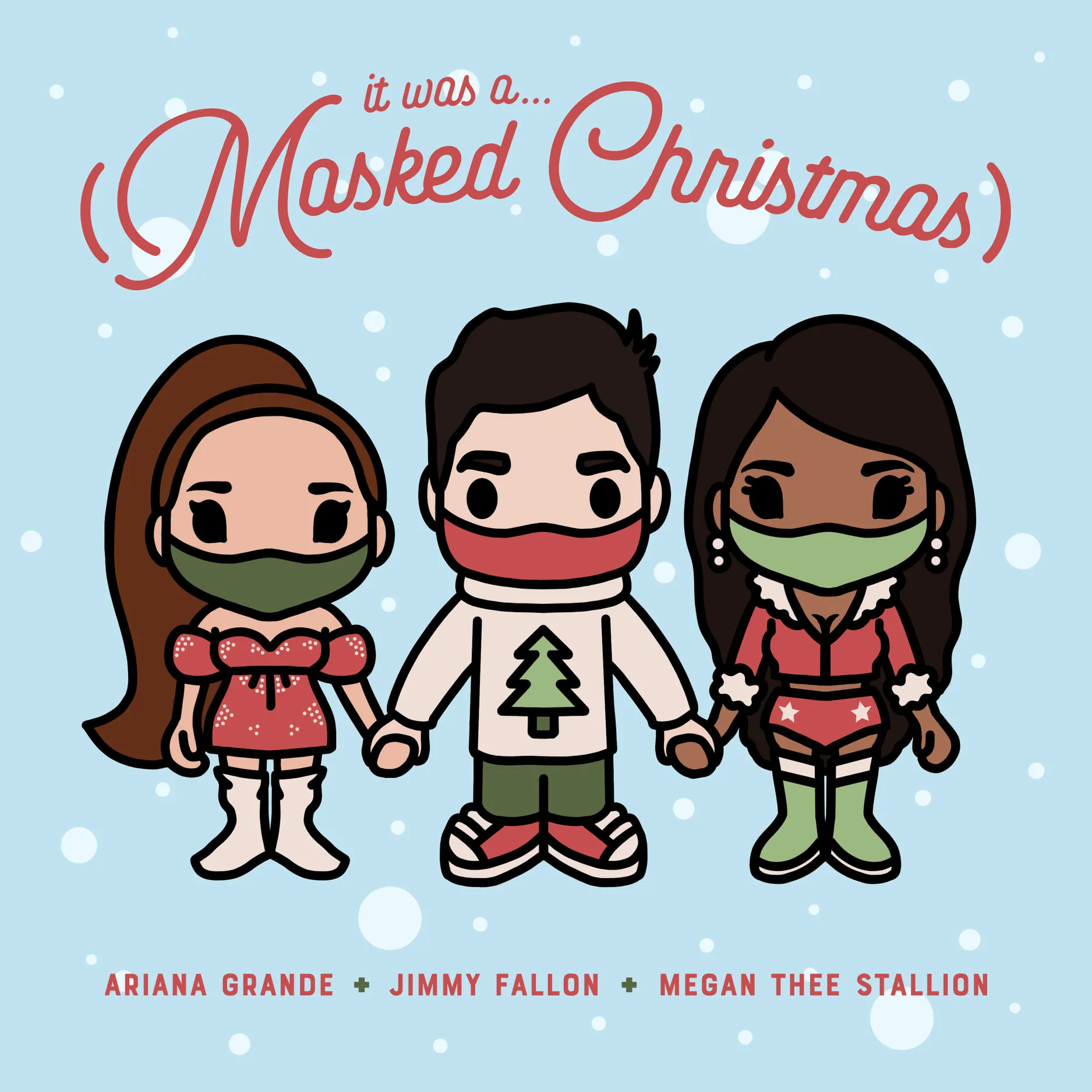 Jimmy Fallon, Ariana Grande & Megan Thee Stallion au lansat piesa de Craciun – „IT WAS A… (MASKED CHRISTMAS)”
