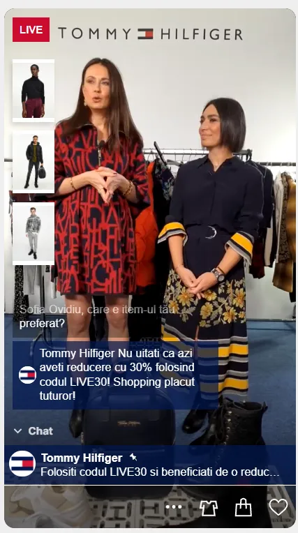 Tommy Hilfiger a gazduit primul eveniment de livestream Shopping in Romania prezentat de Roxana Voloseniuc & Domnica Margescu