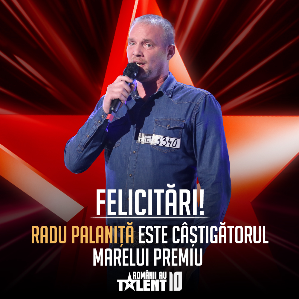 Radu Palaniță a câștigat marele premiu Românii au talent!