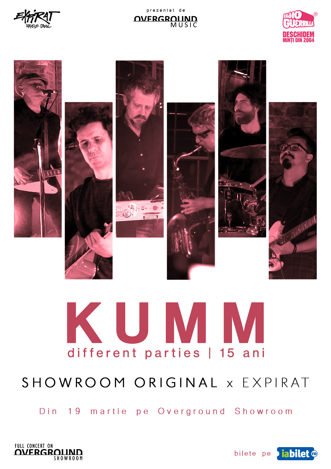 Seria de concerte online Showroom Original ⨯ Expirat continuă: pe 19 martie are loc premiera KUMM live | concert aniversar Different Parties – 15 ani