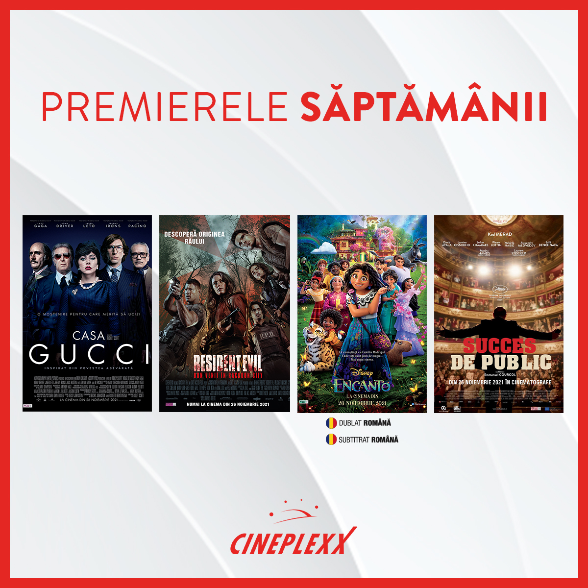 Ce filme noi vedem la Cineplexx din 26 Noiembrie