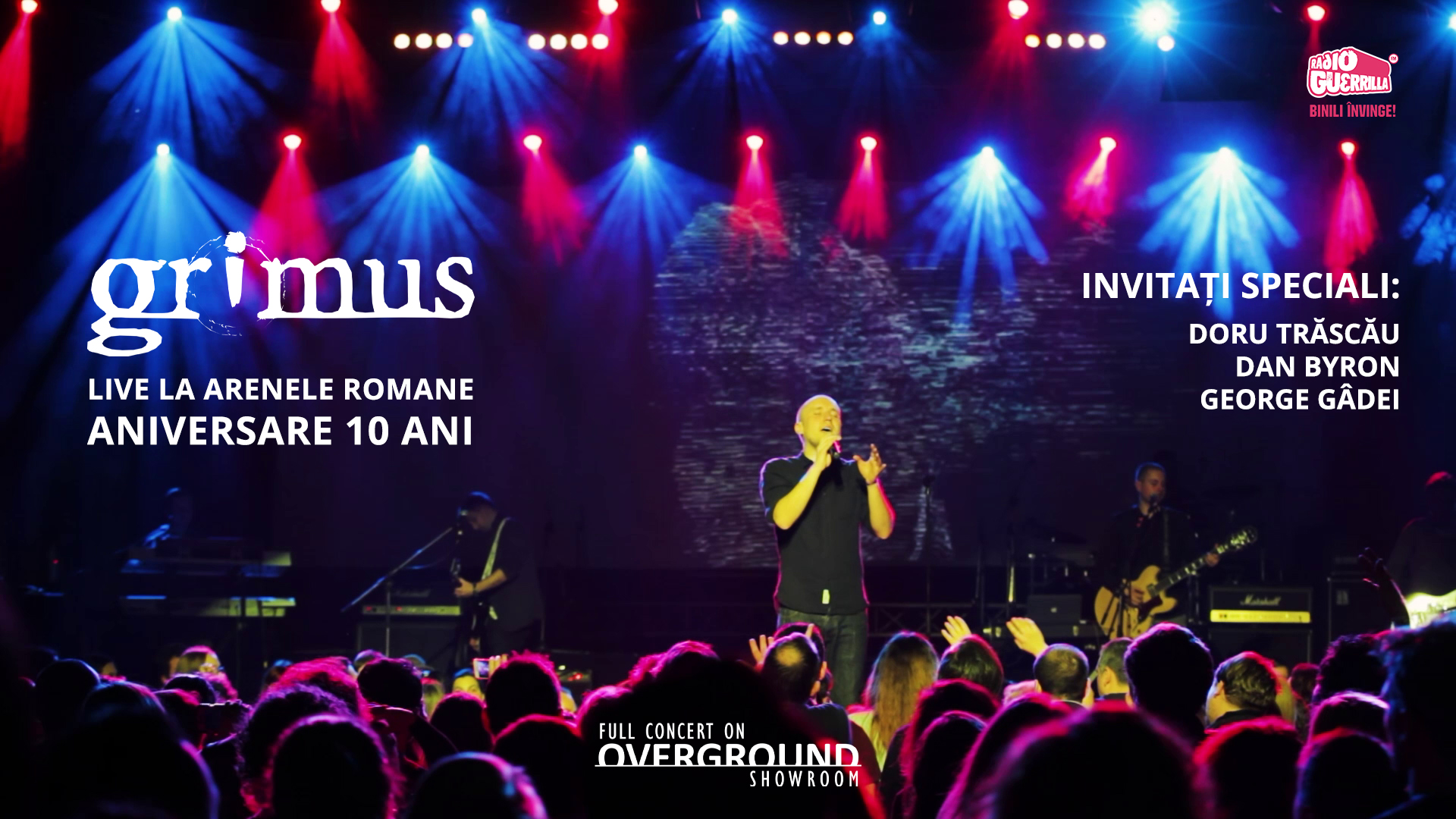 Concertul aniversar Grimus – 10 ani de la Arenele Romane va avea premiera online pe Overground Showroom în noaptea de Anul Nou