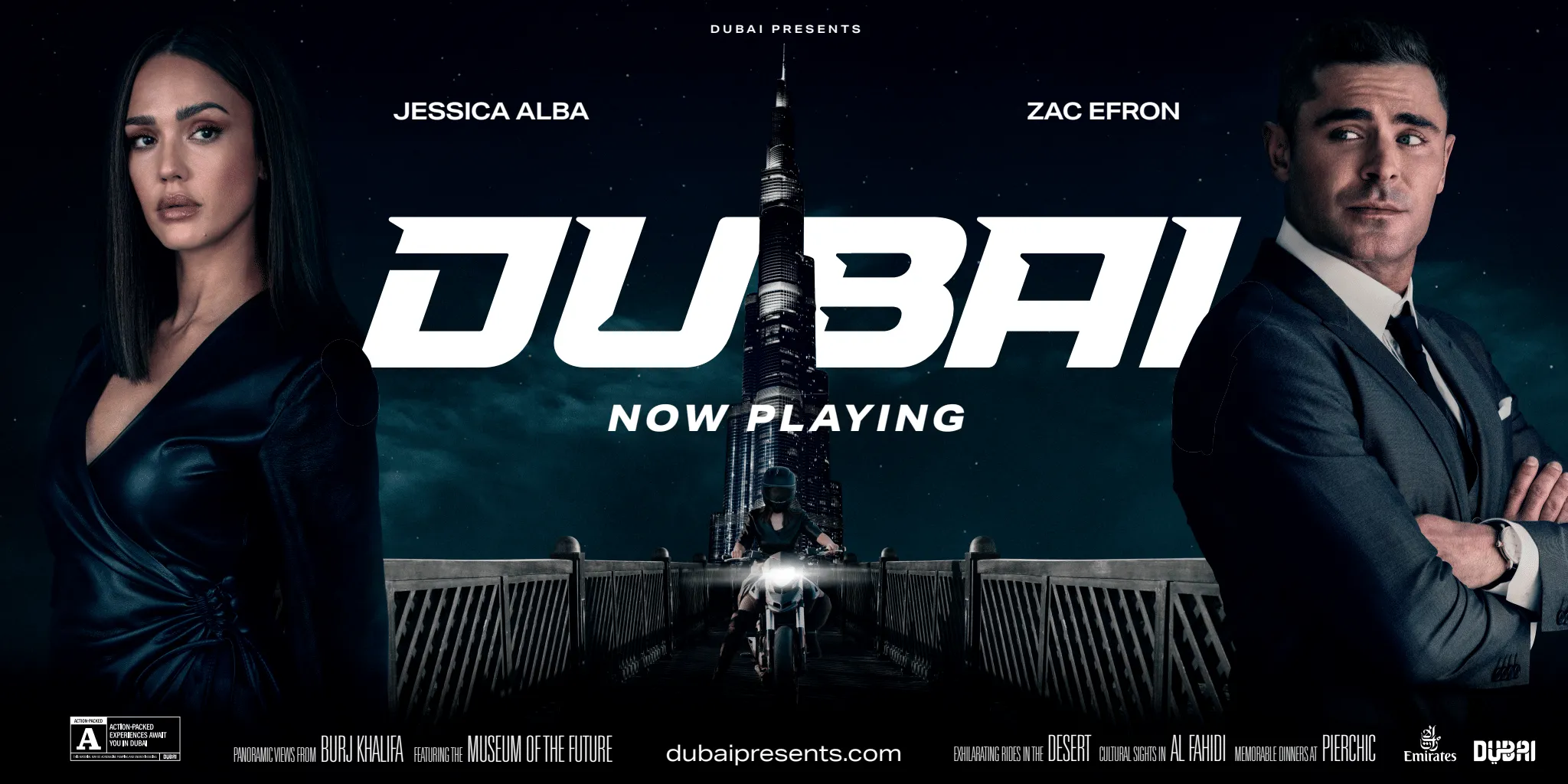 Actorii Jessica Alba si Zac Efron staruri intr-o campanie Dubai Presents