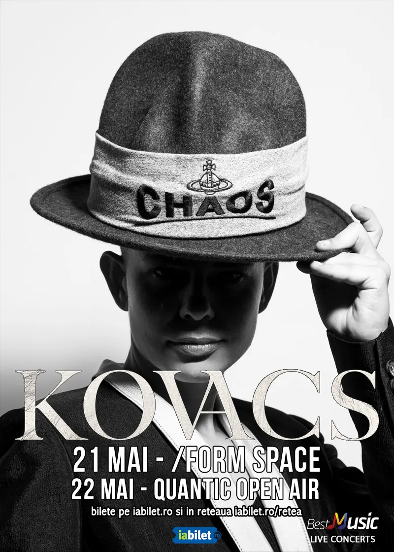In 2022 vor avea loc doua concerte KOVACS in Romania!