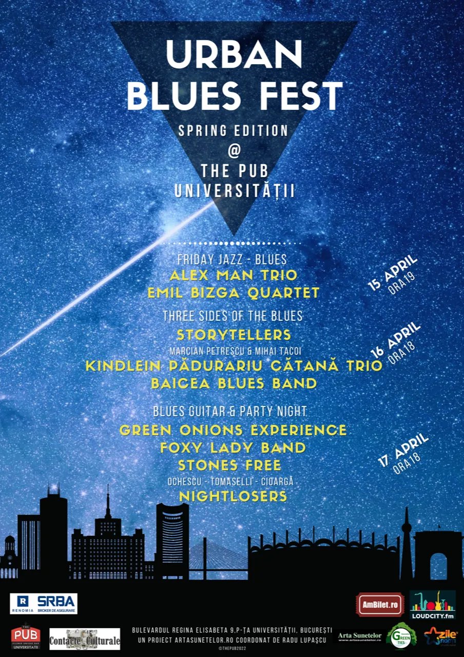 Urban Blues Fest vine la The Pub Universităţii în weekendul 15-17 aprilie 2022