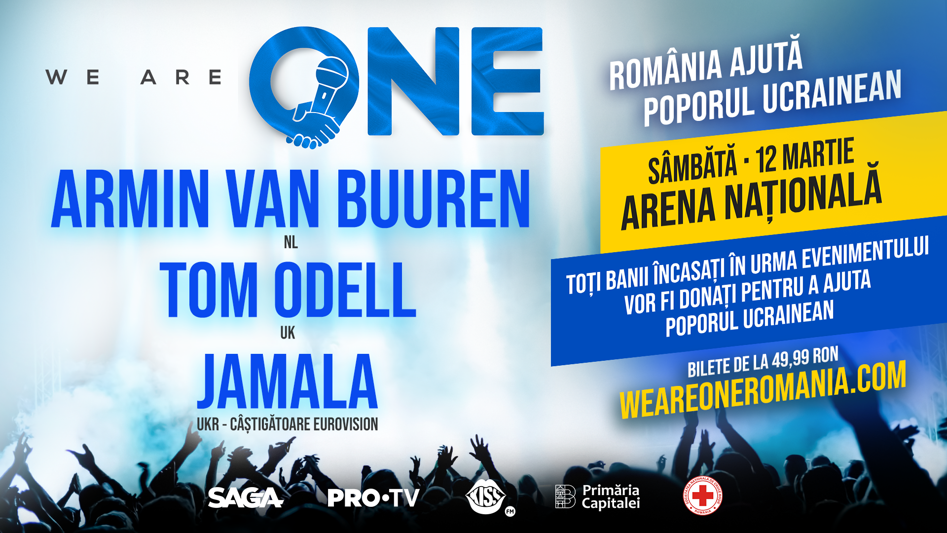 Armin van Buuren, Tom Odell si Jamala vin pe 12 martie in Bucuresti, la WE ARE ONE