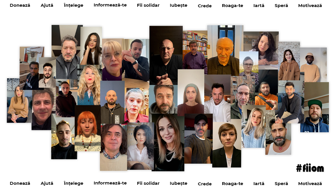 #FiiOm, alaturi de Mircea Cartarescu, Maia Morgenstern, Victor Rebengiuc, Misha Miller si de alte zeci de personalitati din Romania. Ampla campanie umanitara pentru victimele din Ucraina, lansata de Crucea Rosie si Roton Music