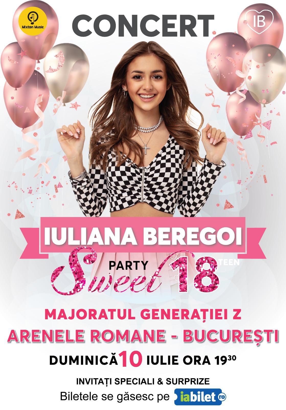 Iuliana Beregoi implineste 18 ani si va sarbatori majoratul alaturi de fani, la Arenele Romane. Afla cand va fi marele eveniment!