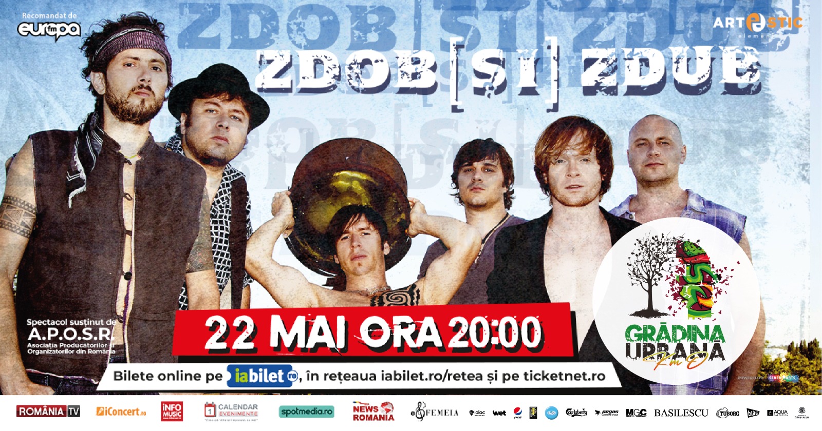 Concertul trupei Zdob și Zdub de la Arenele Romane se amână până pe 22 mai
