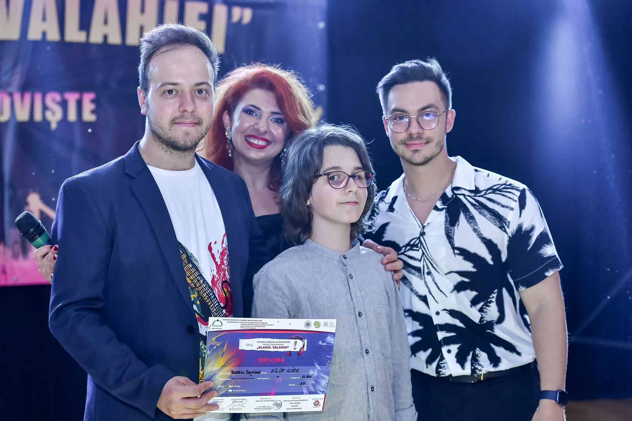 Filip Cioc de la „Românii au talent” premiat la Festivalul „Glasul Valahiei”