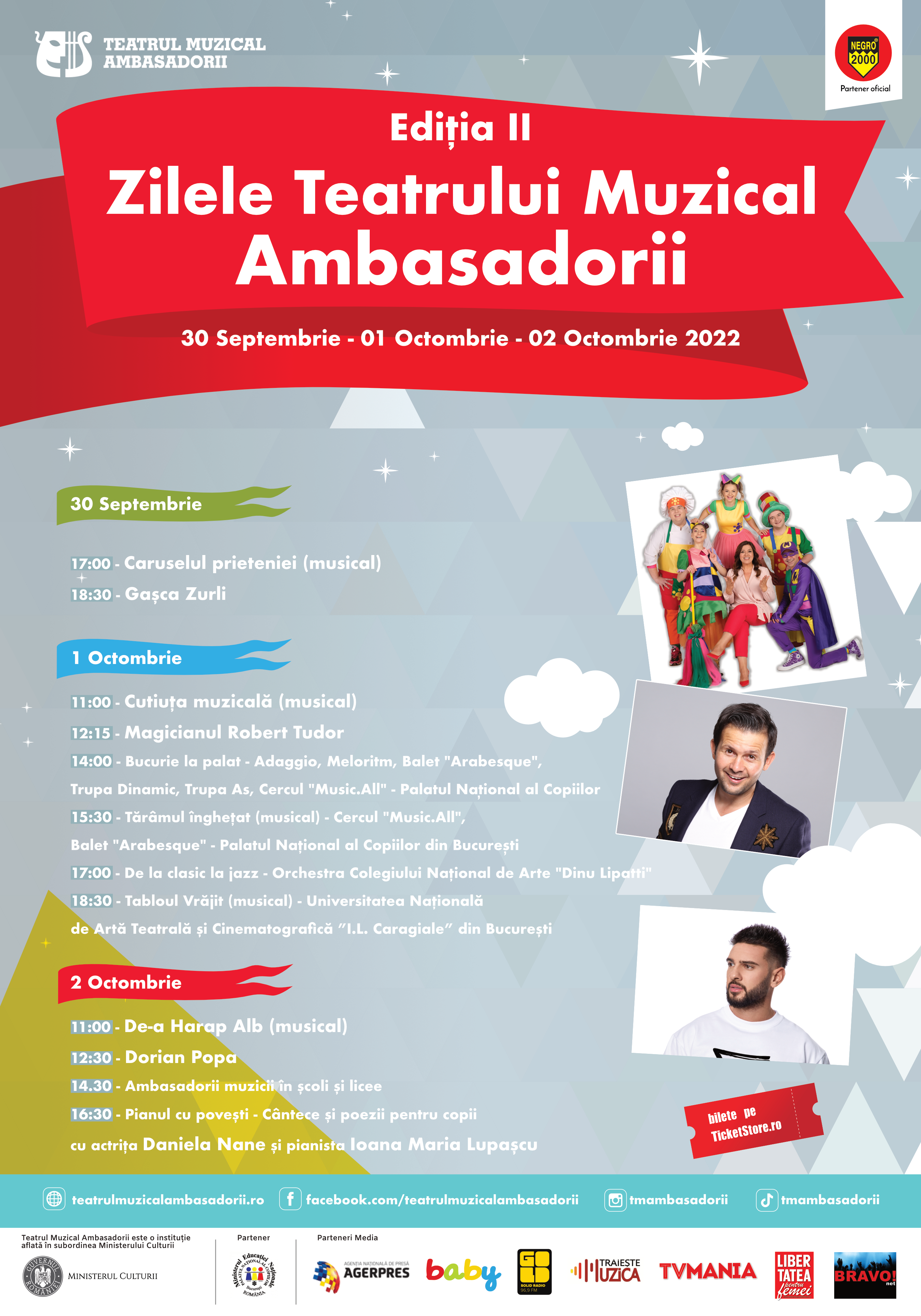 Zilele Teatrului Muzical Ambasadorii 2022, cel mai mare eveniment al toamnei