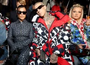 TOMMYFACTORY_FA22_Front Row_Kourtney Kardashian, Travis Barker, Alabama Barker
