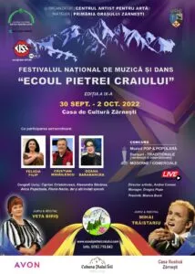 afis al Festivalul Național de Muzică și Dans Ecoul Pietrei Craiului