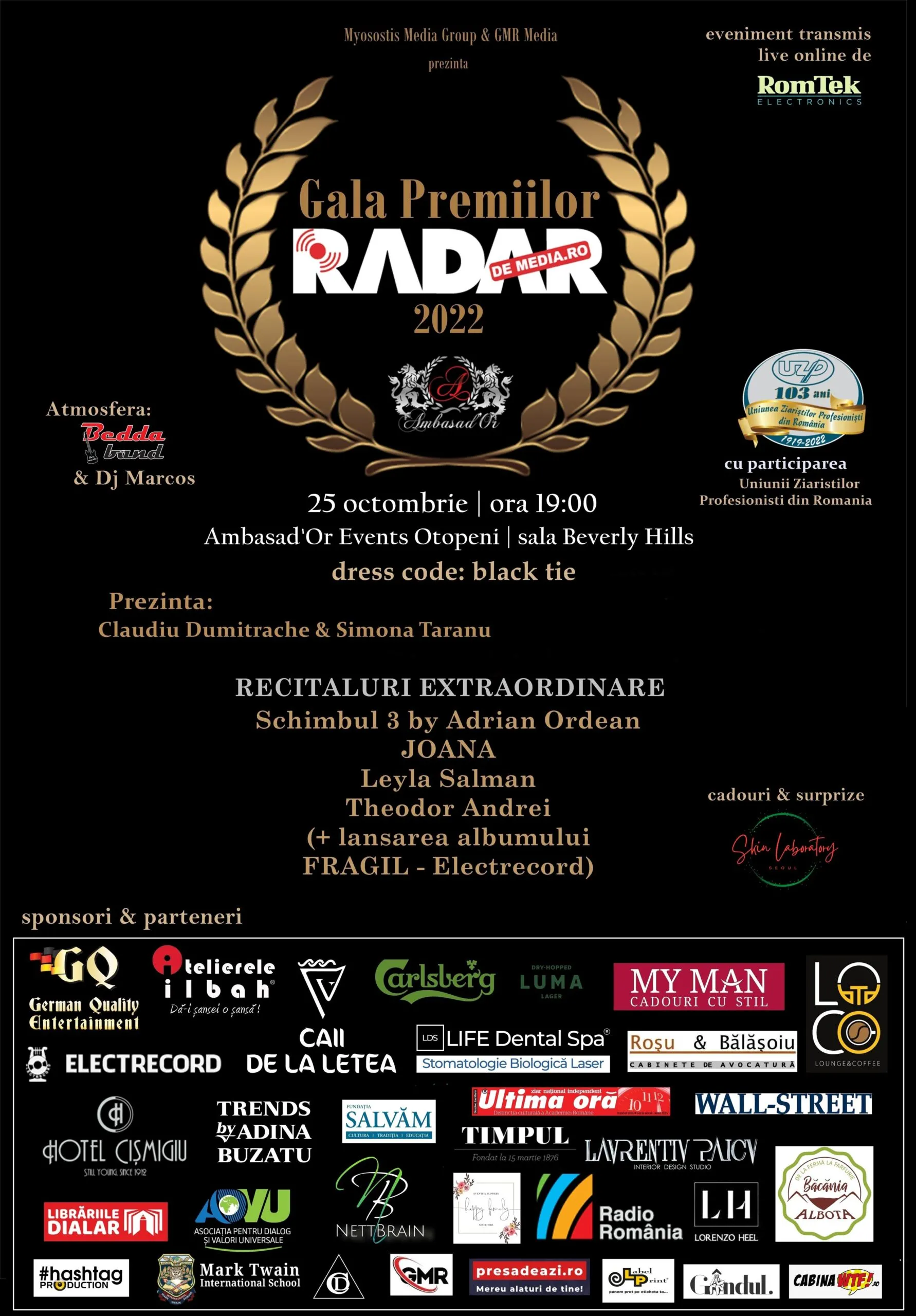 Cand are loc Gala Premiilor Radar de Media 2022?