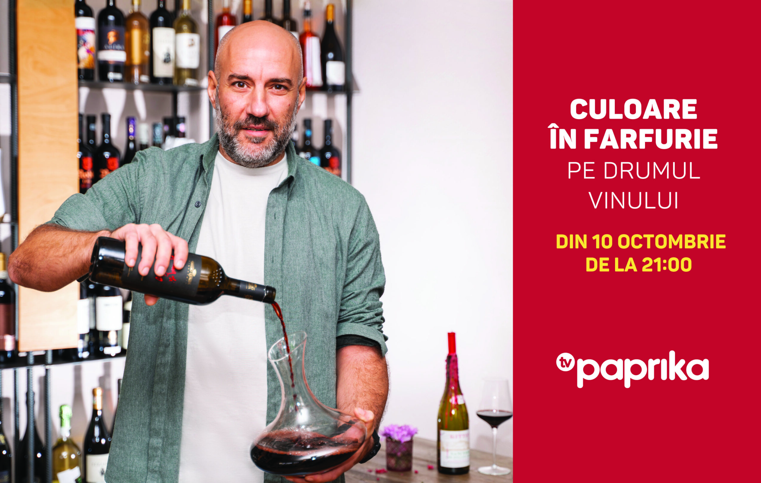 „Culoare în farfurie – Pe drumul vinului”, o nouă producție autohtonă cu premiera pe TV Paprika, în octombrie