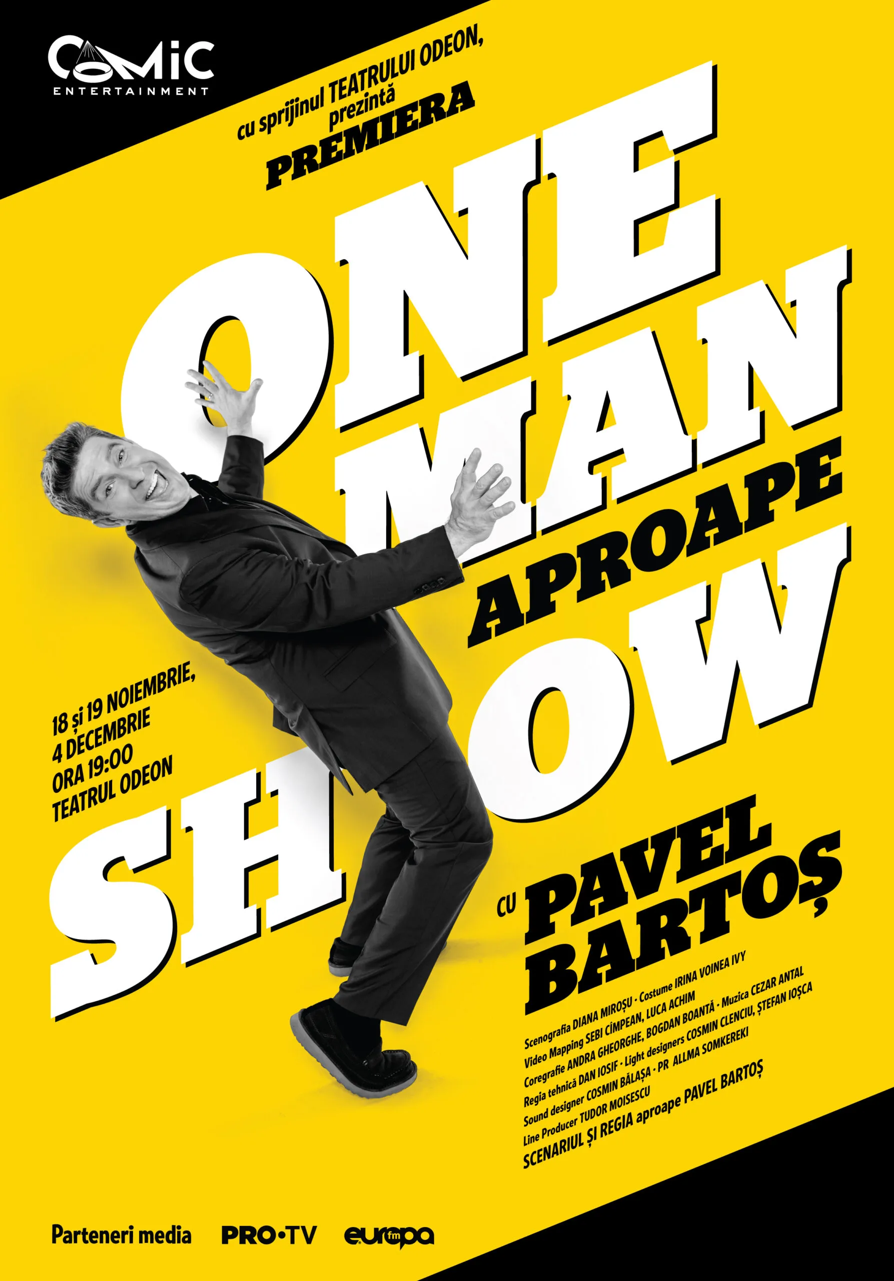 Pavel Bartos prezinta One man aproape show, un spectacol autobiografic, la teatrul Odeon