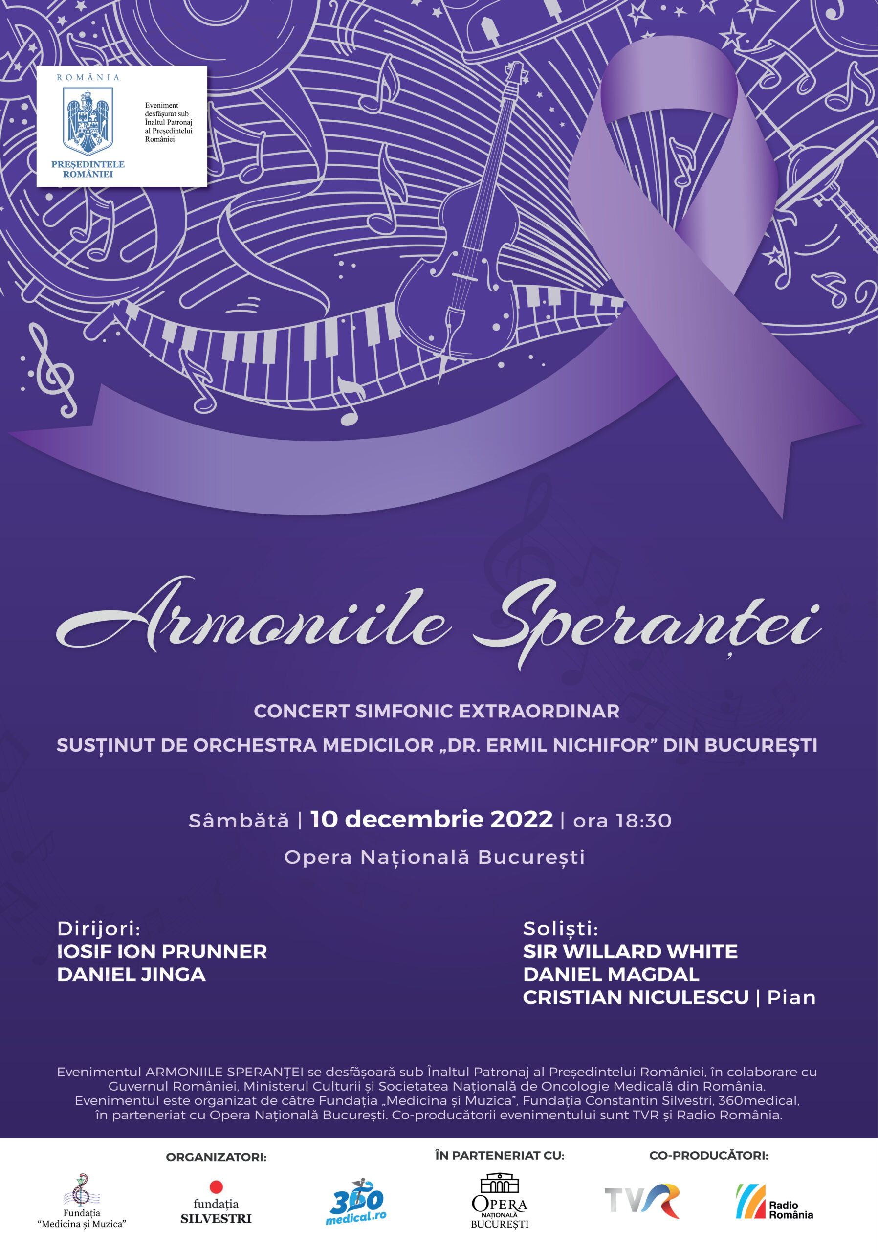 Celebrul bas-bariton britanic Sir Willard White se alătură Concertului Extraordinar al Orchestrei Medicilor, în sprijinul bolnavilor de cancer din Români