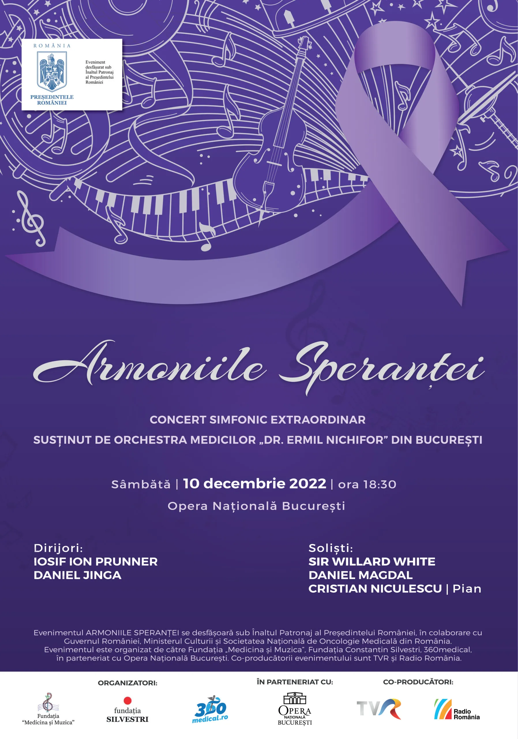 Celebrul bas-bariton britanic Sir Willard White se alătură Concertului Extraordinar al Orchestrei Medicilor, în sprijinul bolnavilor de cancer din Români