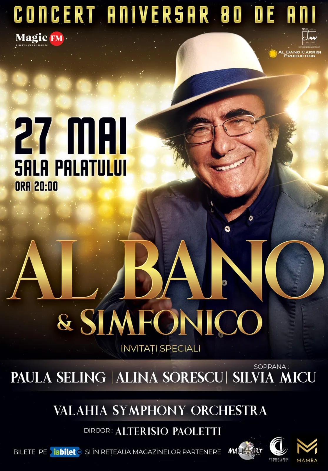 Al Bano aniversează împlinirea vârstei de 80 de ani în concert la Sala Palatului, București