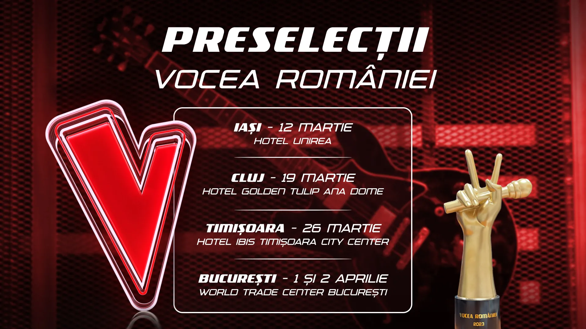 Au început înscrierile pentru sezonul 11 Vocea României! Vino la preselecții și fă-ți vocea auzită în show-ul care a scris istorie