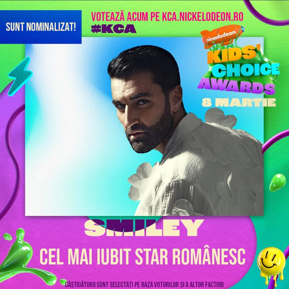 Smiley, Andra Gogan, Familia Melimi și Alina Eremia sunt nominalizați la Nickelodeon Kids’ Choice Awards 2023