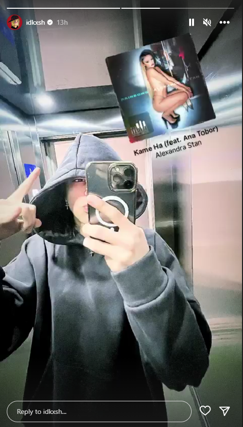 Alexandra Stan promovează o piesă cu trapperul IDK? Cei doi s-au filmat pe story