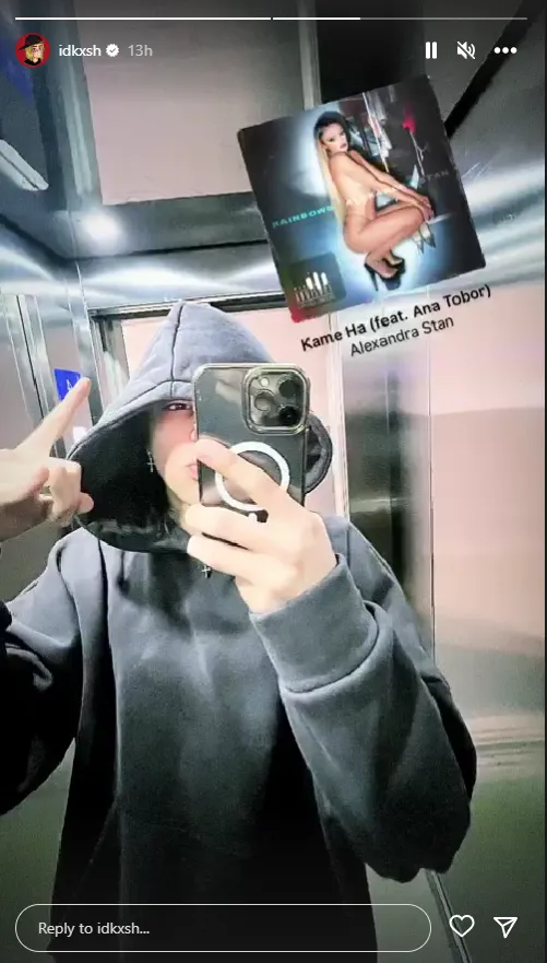 Alexandra Stan promovează o piesă cu trapperul IDK? Cei doi s-au filmat pe story