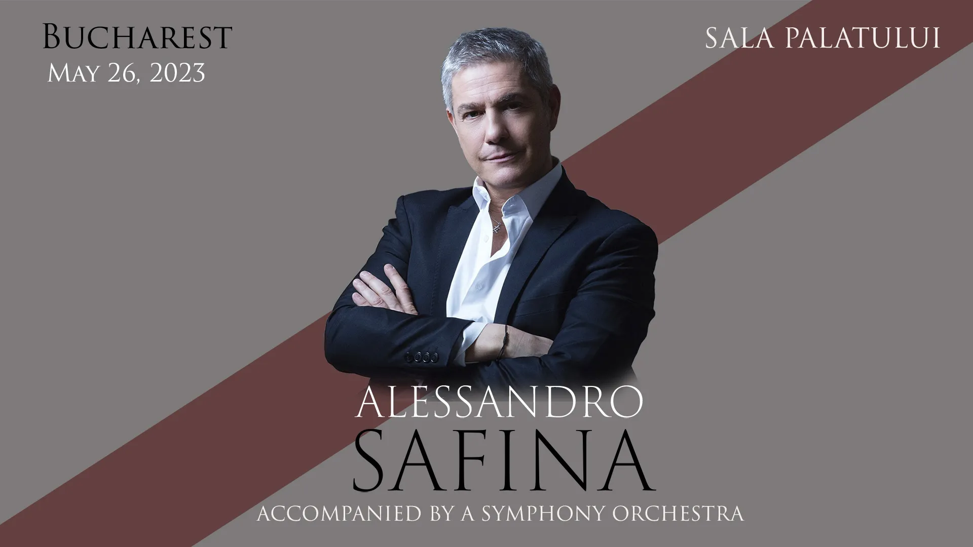Celebrul tenorul italian, Alessandro Safina revine pe scena Sălii Palatului din București cu un concert memorabil