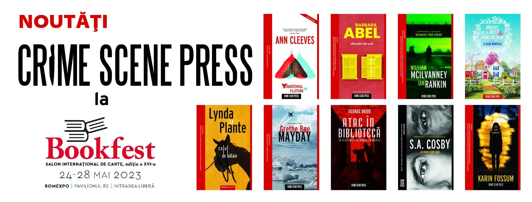 Crime Scene Press, casa romanului politist, vine cu o sumedenie de titluri noi, palpitante, la Bookfest