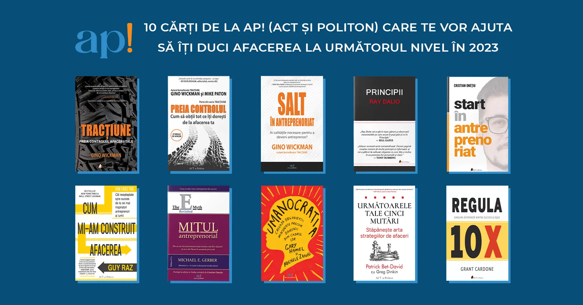 10 carti care te vor ajuta sa iti duci afacerea la urmatorul nivel in 2023