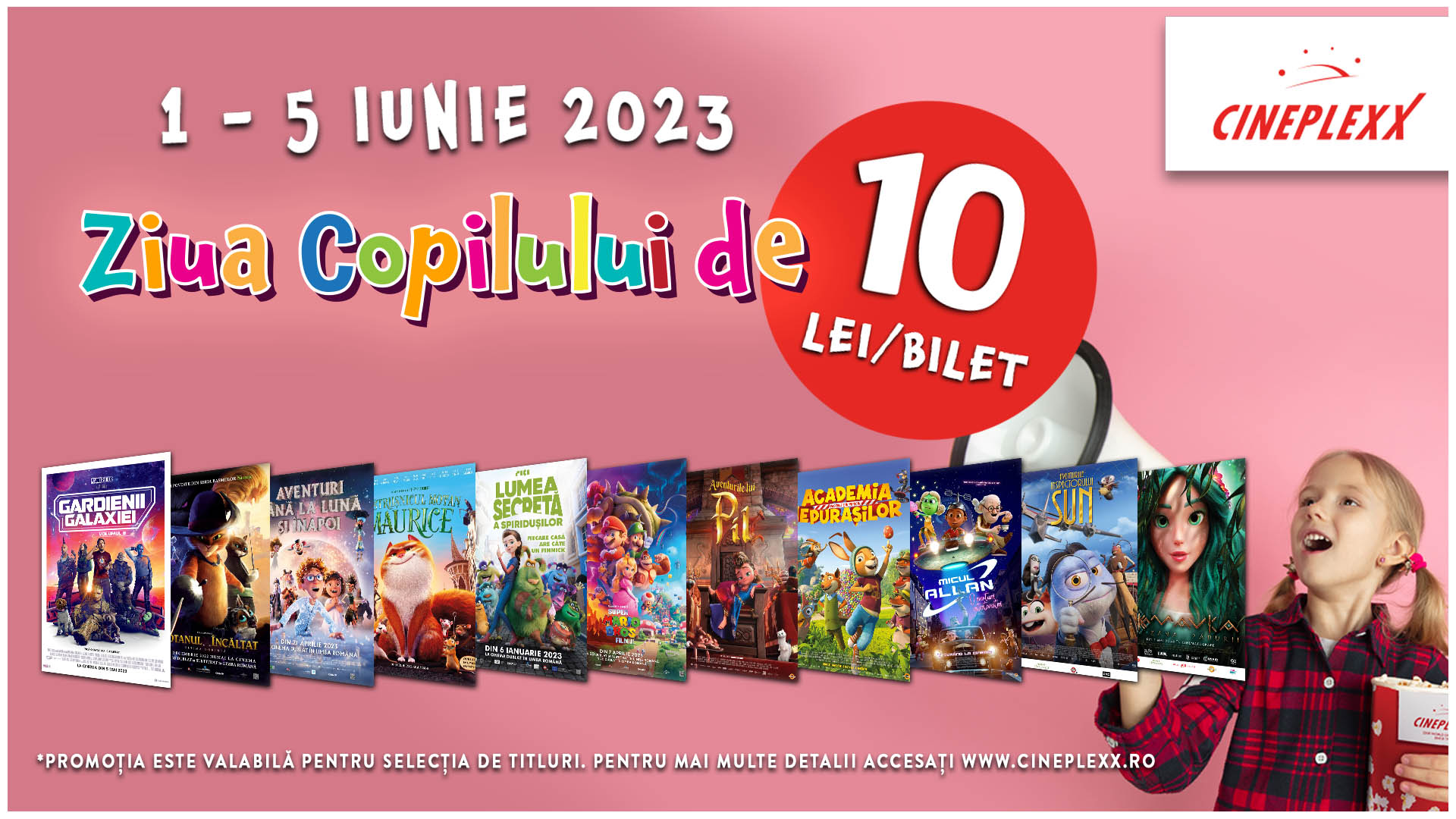 La Cineplexx, Ziua Copilului durează 5 zile cu filme la 10 lei biletul