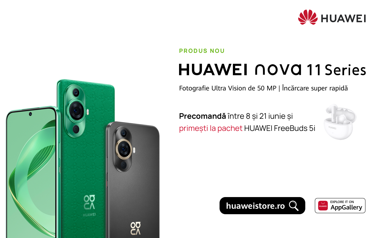 HUAWEI a anunțat astăzi lansarea seriei HUAWEI nova 11