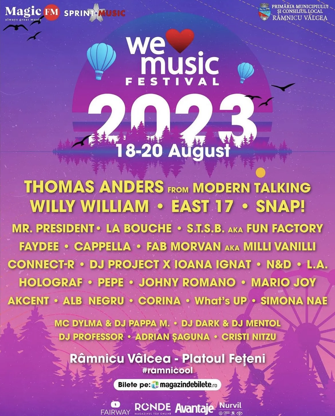 Peste 20 de artiști vor face show la We Love Music Festival! Cea de-a doua ediție We Love Music Festival se apropie!