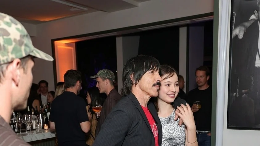 Anthony Kiedis and Eileen Kelly attend Gagosian Celebrates Jonas Wood.