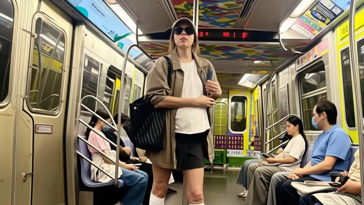 Aubrey Plaza însărcinată la 41 de ani surprinsă la metrou în New York