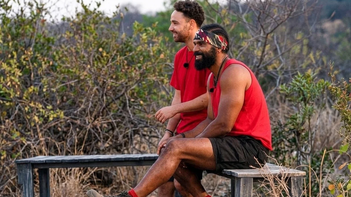 Adam Thomas and David Haye in I'm A Celebrity