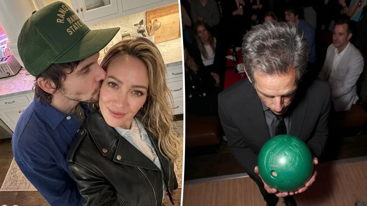 Hilary Duff and Matthew Koma in New York City and Ben Stiller bowling.