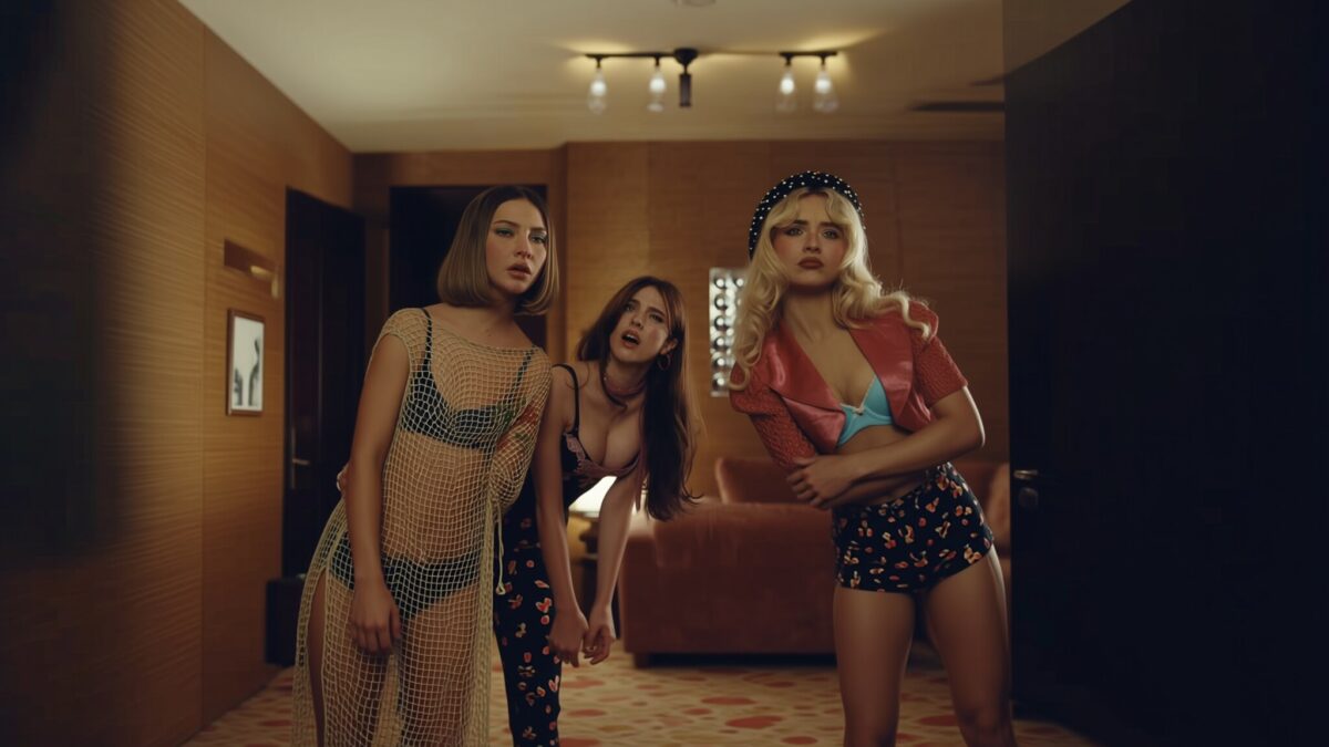 Sabrina Carpenter, Margaret Qualley și Madelyn Cline fură un Grammy în noul videoclip