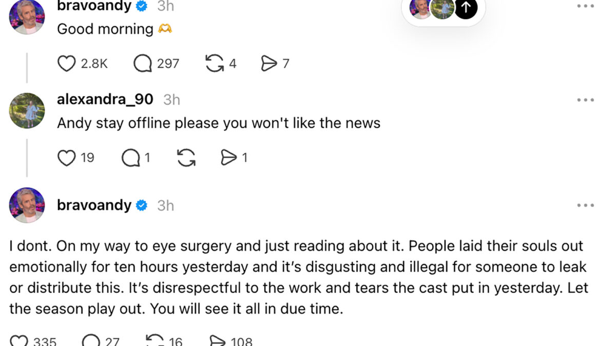 Andy Cohen furios după scurgerea audio de 10 ore de la Summer House – disprețuitor