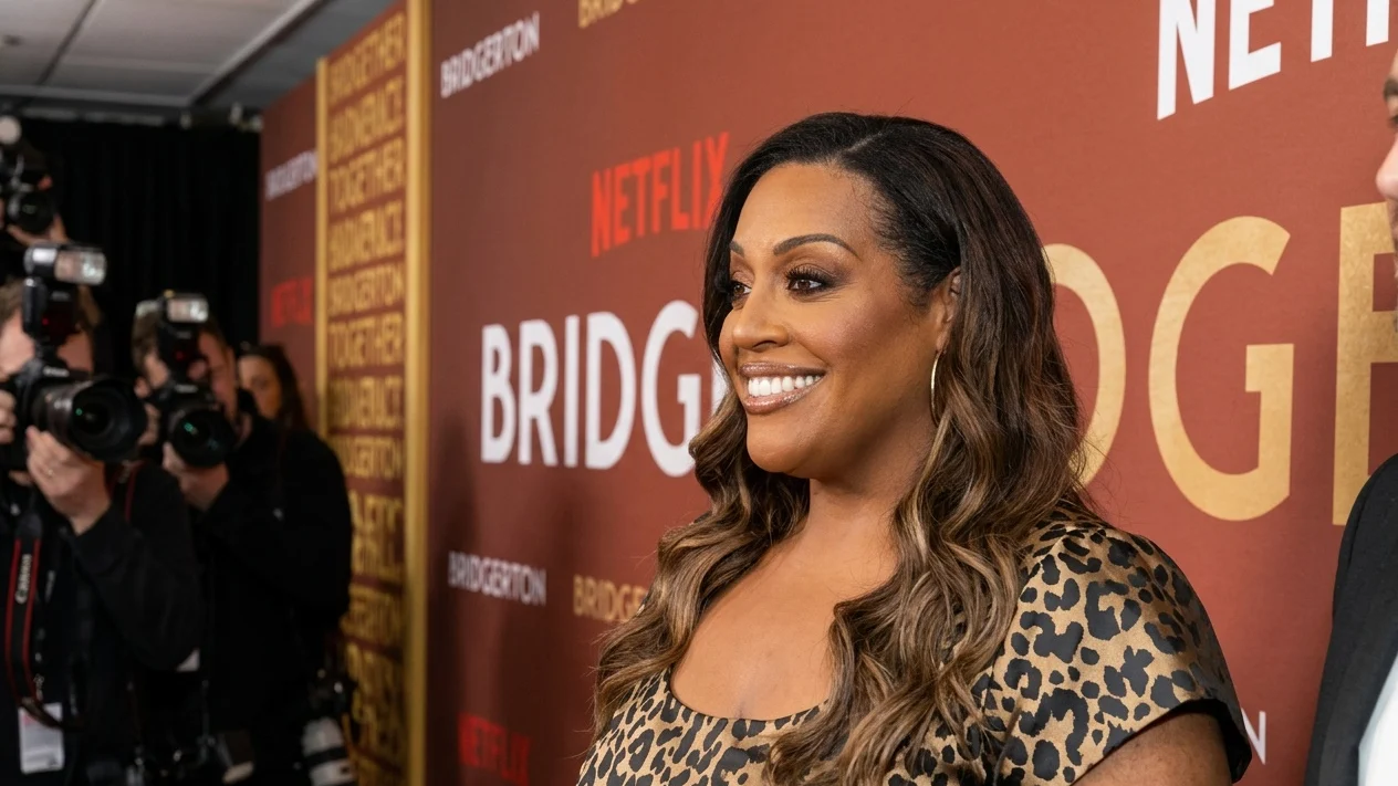 Alison Hammond a vizitat platoul Bridgerton din Surrey. Prezentatoarea a probat peruca reginei