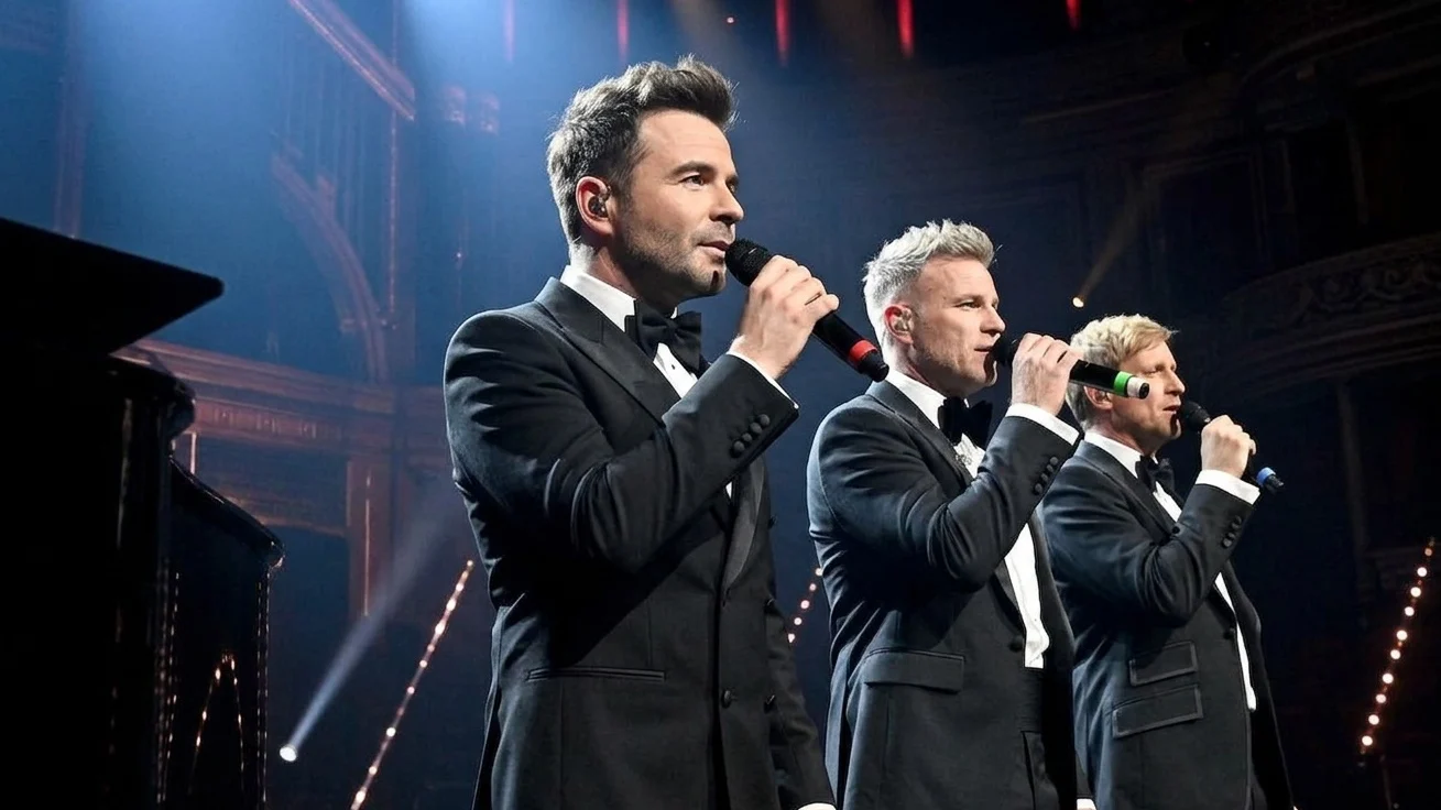 Shane Filan, Nicky Byrne and Kian Egan of Westlife
