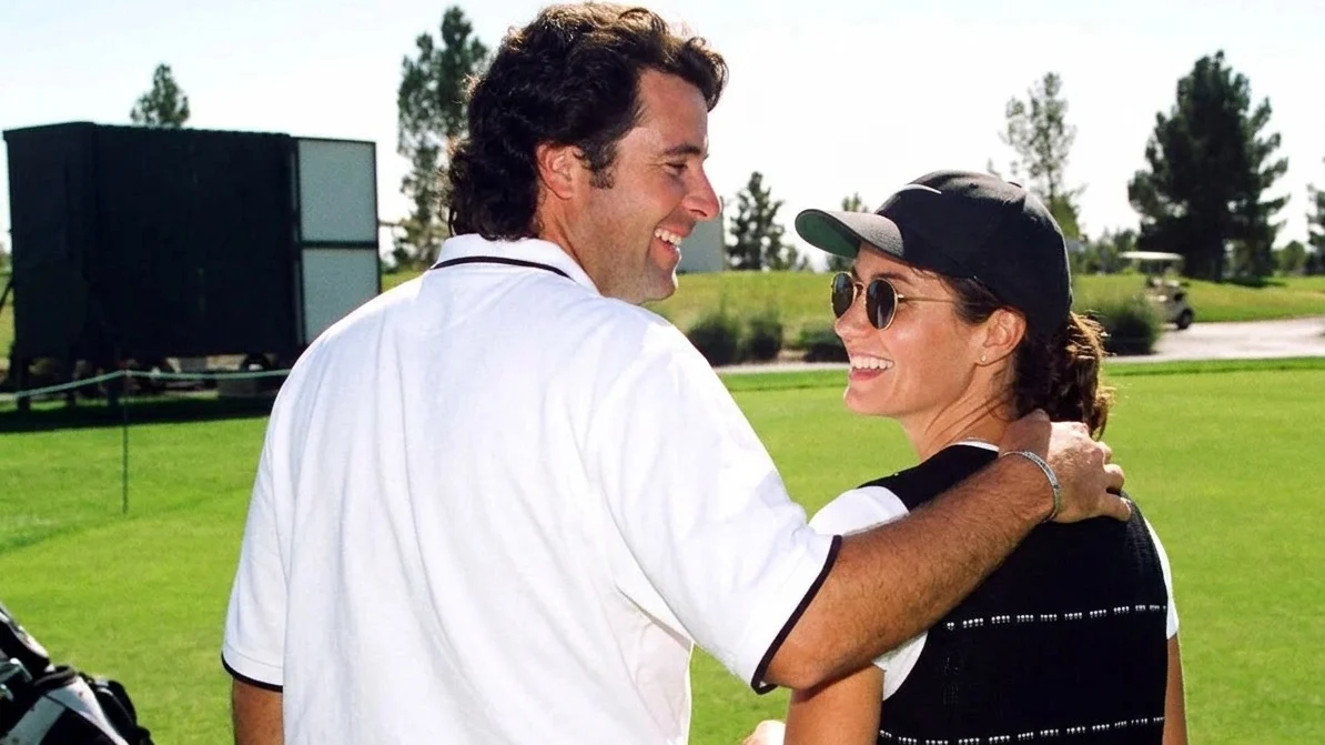 Vince Gill and wife Amy Grant during VH1 Fairway To Heaven Golf Tourney at Las Vegas Country Club in Las Vegas, Nevada, United States