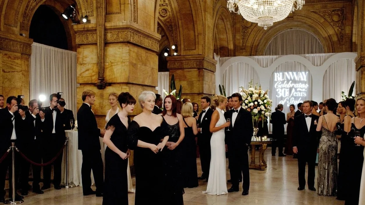 A famous scene from the first The Devil Wears Prada movie