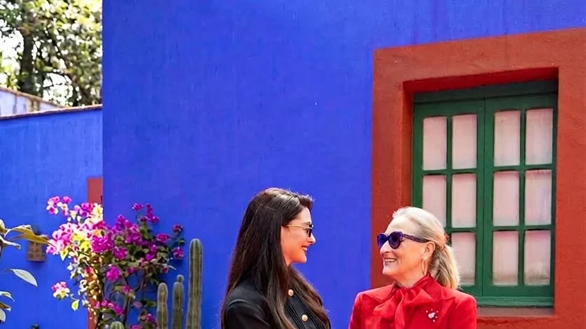 Anne with Meryl Streep, her co-star
