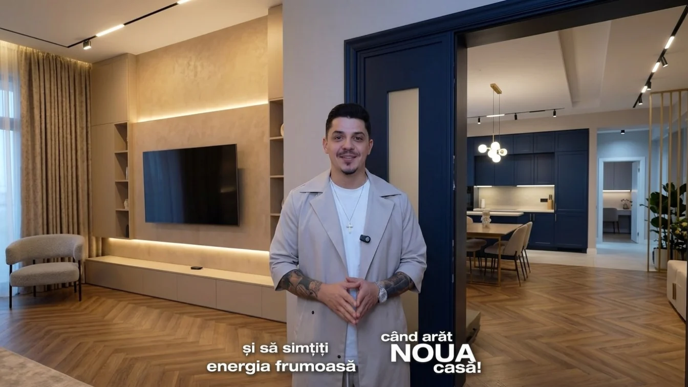 Bogdan de la Ploiești și-a amenajat casa cu verde fistic. Cum arată dressingul uriaș