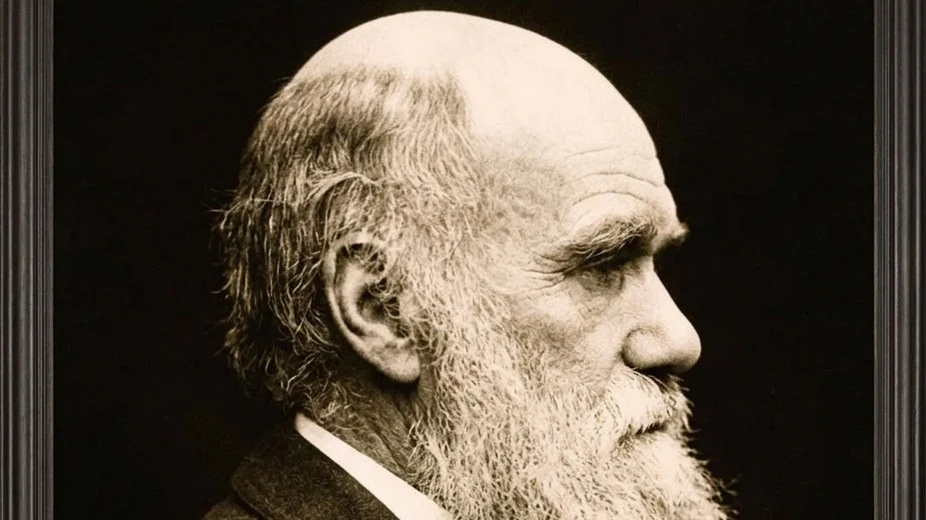 A portrait of Charles Darwin