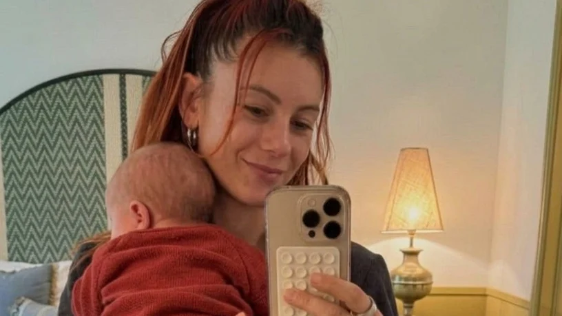 Dianne Buswell with her and Joe Sugg's son Bowden