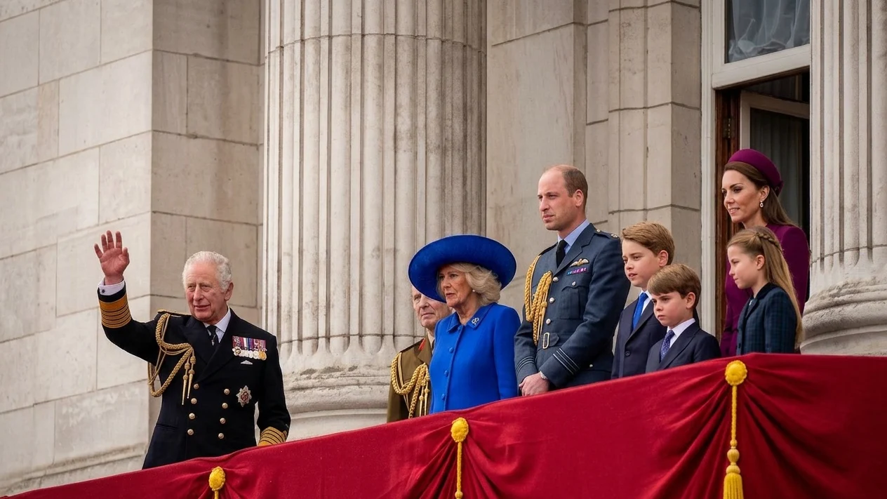 Familia Regala ascunde televizoare pe balconul de la Buckingham. Motivul real pentru care nu vad multimea