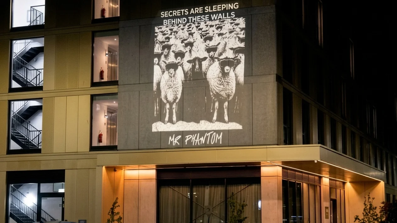 Artistul Mr Phantom a spart securitatea hotelului Celebrity Traitors. A expus opere de 555.000 de lire