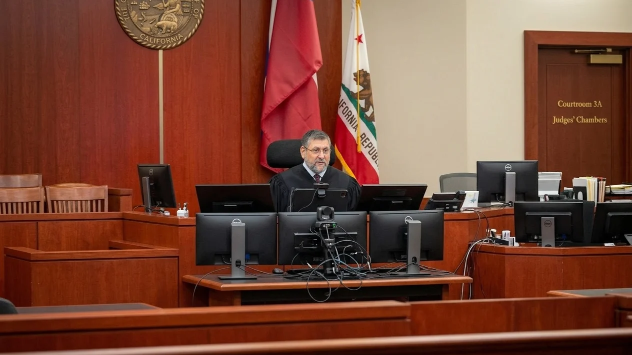 Commissioner Russell Minas in court.